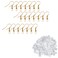 Gold Color Earring Hooks and Transparent Earring Backs - Nickel-Free Ear Wires (18mm) - Plastic Stopper Replacement Safety Back (2.5mm x 3mm) -for Jewelry Making, DIY Earrings