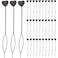 Beaupretty 50pcs Plastic Magic Topsy Tail Heart-shaped Hair Braid Ponytail Maker Styling Tool Hair Styling Accessories (Black)