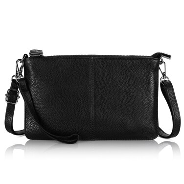 befen Black Women's Genuine Leather Wristlet Clutch Crossbody Phone Bags Wallet Purses and Handbags for Women, Fit Phone 14 Pro Max