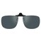 WANGLY Polarized Unisex Clip on Flip up Sunglasses over Prescription Glasses Frames and Readers Suitable for Driving, Grey Lens