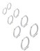 Gabry&amp;jwl 316L Surgical Stainless Steel Hoop Earrings 6mm 8mm 10mm 12mm Silver Huggie Earrings Hypoallergenic Cartilage Hoop Earrings Helix Lobes Hinged Sleeper Earrings For Women Men