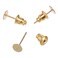 Outus Earring Pin Studs and Backs,100 Pieces Hypoallergenic Stainless Steel Bullet Clutch Earrings Safety Backs and Blank Earring Pin Studs Findings Posts