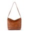 The Sak De Young Hobo in Leather, Single Shoulder Strap, Tobacco Floral Emboss