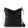The Sak Womens Iris Crossbody in Leather Casual Purse With Adjustable Strap Zipper Pockets, Black, One Size US