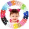 ALinmo 2" Baby Hair Clips Fully Lined Bows Tiny Alligator Clips for Infants and Toddlers in Pairs