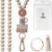 Teacher Lanyard with ID Holder, Fashion Wood Beaded Lanyard for Keys, Super Cute Boho Breakaway Lanyard for Women