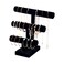 ByKen Jewelry T Bar Bracelet Display Stand,Bracelet Organizer,Bracelet Holder,Jewelry Display Stand, Necklace Bangle Scrunchie Watch Organizer,3 tier, Black
