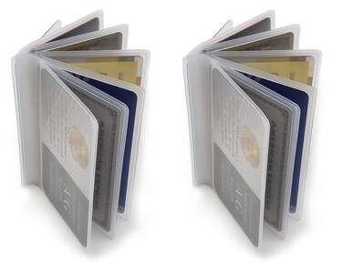 AG Wallets Set of 2 Clear Premium Quality Wallet Insert from (Trifold 6 Page)