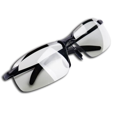 YIMI Polarized Photochromic Driving z87 Sunglasses For Men Day and Night safety glasses (Black Frame)