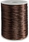 FQTANJU Satin Rattail Nylon Cord, 300 Feet 2mm Beading Satin String for Chinese Knotting, Arts and Crafts, Jewelry Making,Macrame Bracelets, Necklaces (Brown)