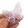 FQTANJU 15pcs Butterfly Lace Trim, Double Layers Organza Butterfly Decor Applique Patches Embroidery Sewing Lace Fabric Handmade DIY Craft for Costume Wedding Bride Dress Hat Decoration (Purple)