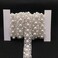 FQTANJU 1 Yards Crystal Rhinestone Trim Rhinestone Applique, Rhinetones Trim for Dress, Bridal Applique, Crystal Beaded Applique, Wedding Rhinestone Applique,White