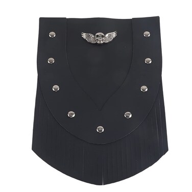 Motorcycle Front Flap, PU Motorcycle Front Mud Flap with Tassel for 's/'s (Black)