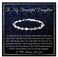 Onepurposegifts Daughter Bracelet, Daughter Gift, I love you Daughter, Daughter birthday gift (Silver Heart)