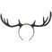 Beaupretty Large Antler Ears Hairband,Girls Black Deer Horn Elk Headband Headpiece for Christmas Party Holloween Cosplay