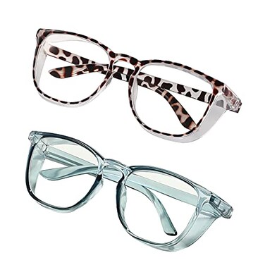 LASMEX Stylish Safety Glasses Goggles for Women Girls Anti-fog Glasses Protective Eyewear Clear Glasses