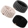 MUTKIS Winter Headbands for Women 3 Pack, Ear Warmers for Women Headband Wool Knit Thick Fleece Lined, Cold Weather Warm Ear Muffs(Black&amp;Beige&amp;Dark Gray)