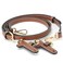 Mini Bags Leather Shoulder Strap Adjustable 94-114cm Bag Straps (brown&amp;gold)