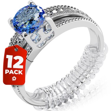 Ring Sizer Adjuster for Loose Rings - 12 Pack, Guards, Spacers &amp; Tighteners, Fits Bands Up to 6mm, Reduces Size by 0.5-1.5, Invisible Design for Women &amp; Men by 5 STARS UNITED