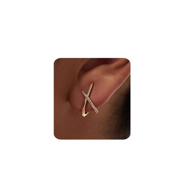 Gold Earrings for Women Trendy,14K Gold Stud Earrings Dainty Earrings Simple Minimalist Cubic Zirconia Diamond Gold Earrings Hypoallergenic Earring for Women Gifts
