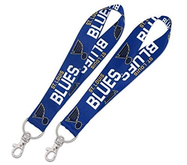 WinCraft NHL St. Louis Blues 1 Inch Hockey Key Strap with 6 Inch Loop and Swivel Lobster Clasp