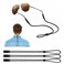 BANSTLE Eyeglasses Holder Strap - 3 Pcs Adjustable Eyewear String Lanyard Retainer - Sunglasses Strap for Men, Women and Kids - Eyeglass Holders Around Neck - Black