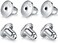 Catinee Locking Earring Backs for Studs,14k Plated White Gold Earrings Back for Studs Secure,Hypoallergenic Earring Backs Apply to Earring Backs for Droopy Ears(6pcs/3pair)