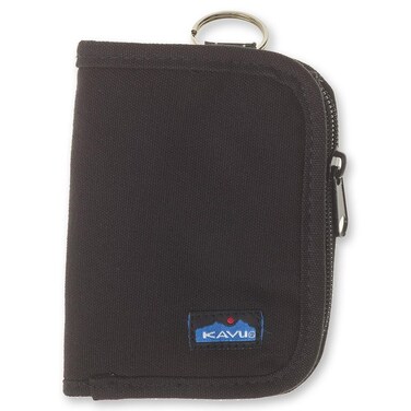 KAVU Zippy Wallet Bi Fold Zip Clutch With Removable Coin Pouch - Black