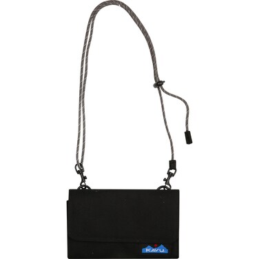 KAVU Islamorada Crossbody Bi Fold Wallet with Rope Strap - Black