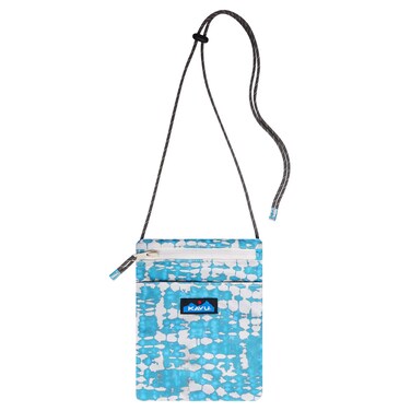 KAVU Summerland Pouch Passport Crossbody Rope Sling - Ripple Tie Dye