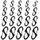 Zipper Clips Anti Theft, 20 Pcs Zipper Pull Locks for Backpacks, Double-Sided Spring S Carabiner Clasps Theft Deterrent for Luggage Suitcase Handbags Keys Purse(Triangle Black)