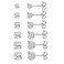 18K White Gold Plated 4 Pong Round Clear Cubic Zirconia Stud Earring Pack of 6 Pairs (6 Pairs)