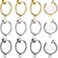 30 Sets Clip-on Earring Converters Non-Pierced Earring Components Findings Dangle Earring Clips with Easy Open Loop and Silicone Earring Pads for Daily Accessory (Style B)
