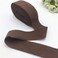 FQTANJU 25mm x 5 yard Ribbon Elastic Foldover Elastics Stretch Hair Ties Headbands, Spandex Ribbon Sewing Lace Trim waist band garment accessory (Brown)