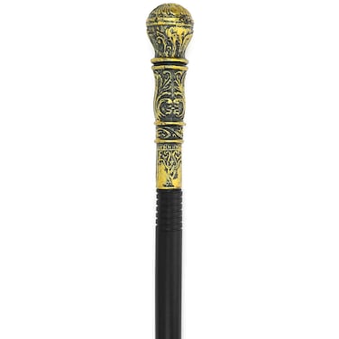 Skeleteen Antique Gold Walking Cane - Elegant Vintage Prop Stick Dress Pimp Canes Costume Accessories for All Ages