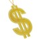 Skeleteen Hip Hop Gold Necklace - Rapper Dollar Sign Medallion Gangster Golden Chain Costume Bling Jewelry