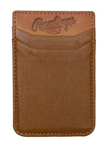 Rawlings Men's Card Case Wallet, Tan, 3.75" x 2