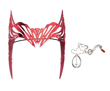 Marvel Studios WandaVision Prop Replica Headband and Necklace Set   Scarlet Witch and Monica Rambeau   Official MCU Comic Book Collectible, Superhero Accessories