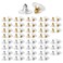 Mr. Pen- Bullet Clutch Earring Backs with Pad, 76 pcs, Gold &amp; Silver, Rubber Earring Backings, Earring Backs for Studs, Earring Backs Replacements, Pierced Earring Backs, Earring Stoppers.