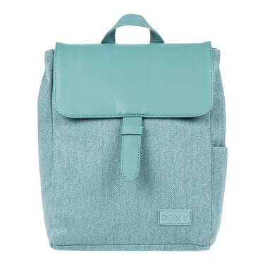 Roxy Women's Fashionable 7L Melting Spot Small Backpack Bag w/Adjustable Straps and Flap Closure, Mineral Blue