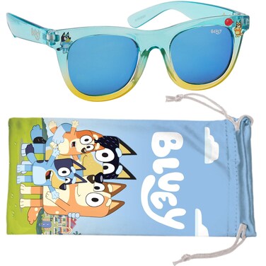 Bluey Toddler Sunglasses - Comfortable UV-Protective Bluey Sunglasses Toddler Size w/t Soft Carrying Case - Official Bluey Accessories &amp; Bluey Gifts - Bluey Stocking Stuffers