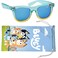 Bluey Toddler Sunglasses - Comfortable UV-Protective Bluey Sunglasses Toddler Size w/t Soft Carrying Case - Official Bluey Accessories &amp; Bluey Gifts - Bluey Stocking Stuffers