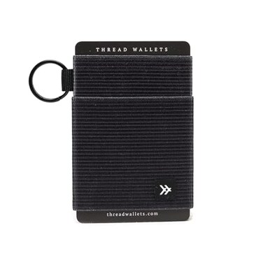 Thread Wallets Ultra Slim Card Holder Wallet - Slim Wallet for Women &amp; Men - Minimalist Wallets for Women - Small Wallet for Women &amp; Men - Modern Credit Card Organizer Mini Wallet (Black)