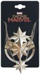 Marvel Comics Women's Captain Marvel Matte Finish 2-Tiered Necklace, Gold, One Size