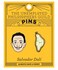 Dali and Watch Enamel Pin Set - Strong Rubber Backing Clasps