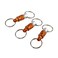 Freeman KEYQC3 Pull Apart Coupler Keychain with 2 Split Rings, 3 Pack,unisex-adult, Orange, Small
