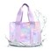 Case-Mate Soap Bubble Large Tote Bag - Iridescent Shoulder Bag with Phone Pouch - Tip-Proof Clear Waterproof Travel Tote for Women - Foldable &amp; Washable Handbag for Work, Travel, Gym, Beach &amp; Pool
