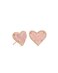 Kendra Scott Ari Heart Stud Earrings for Women, Fashion Jewelry, 14k Rose Gold-Plated, Pink Drusy