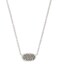 Kendra Scott Elisa Pendant Necklace for Women, Fashion Jewelry, Rhodium-Plated, Platinum Drusy