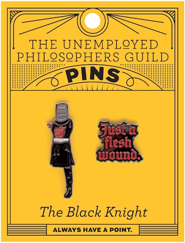 Monty Python Black Knight Pin set - Strong Rubber Backing Clasps